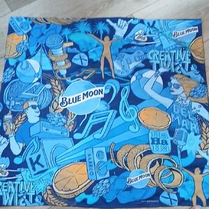 Blue Moon Men's Graphic Scarf - Blue and Orange